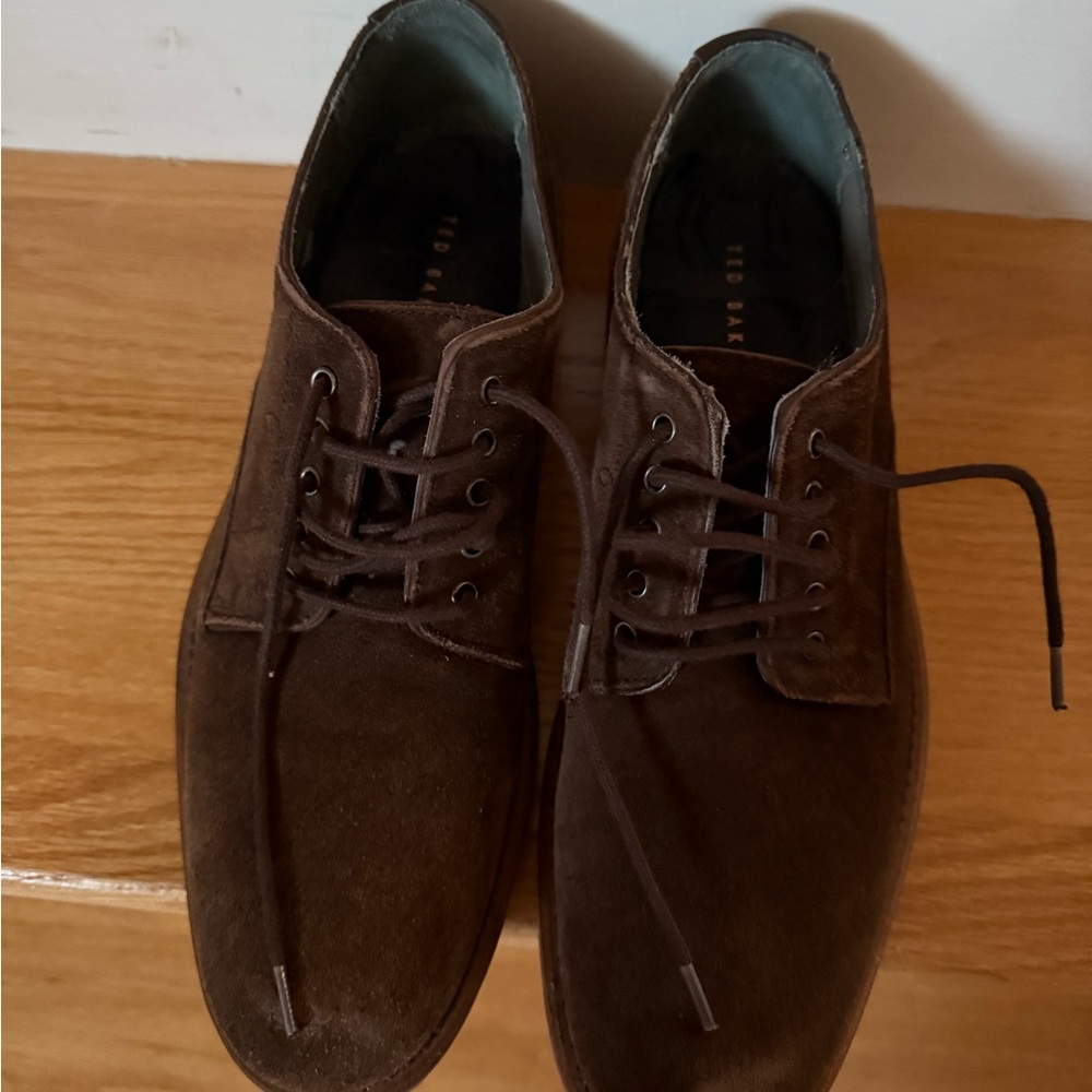 Ted Baker Men's Dark Brown Suede Oxfords